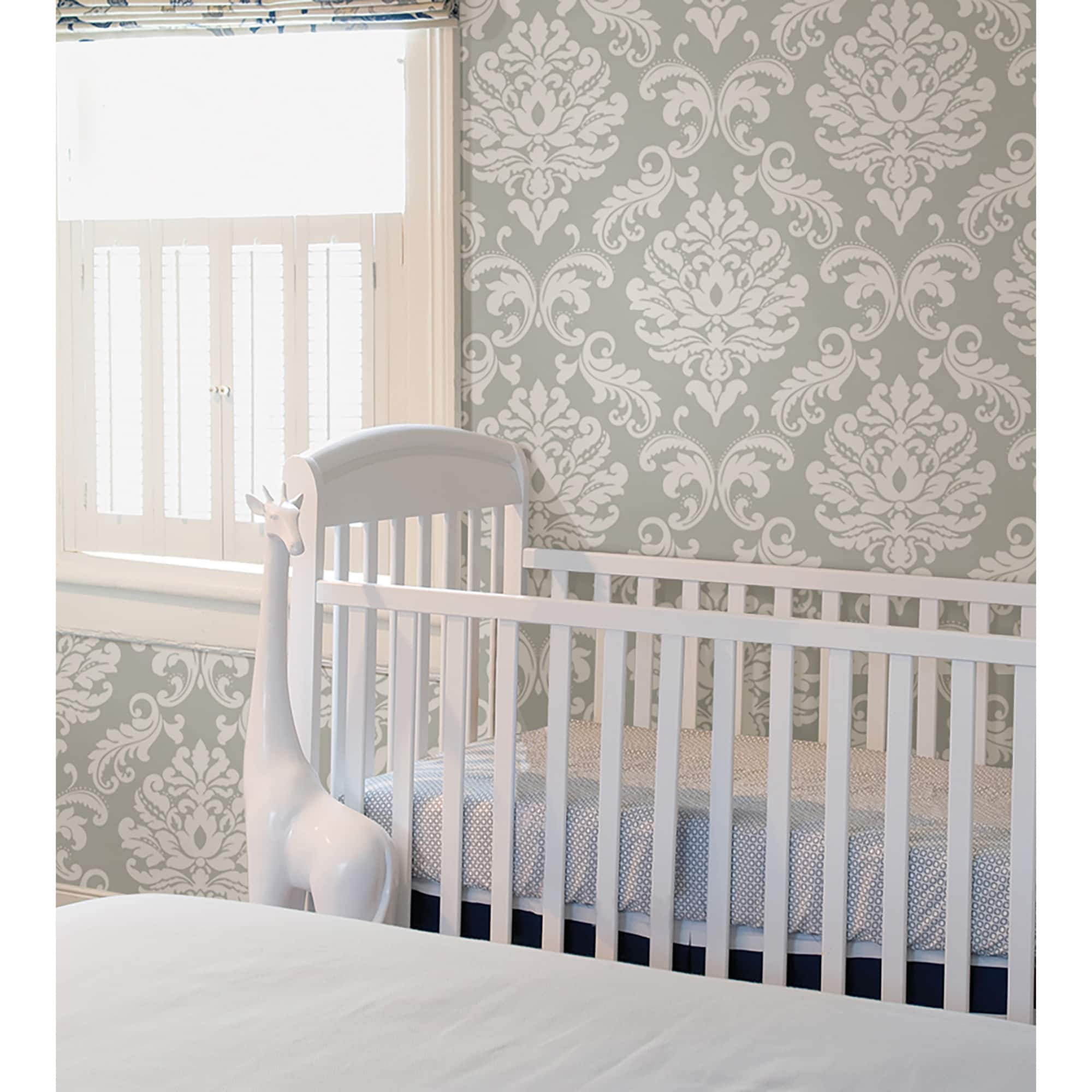 NuWallpaper Ariel Gray Peel & Stick Wallpaper